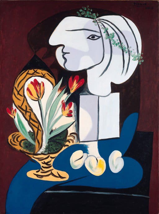 Pablo Picasso: Still Life With Tulips 1932 premium reproduction