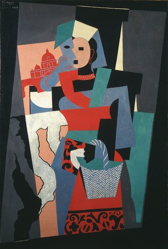 Pablo Picasso: The Italian (1917) premium reproduction