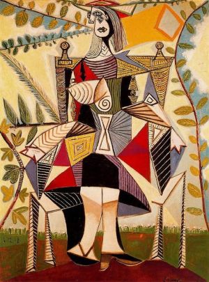 Pablo Picasso: Woman Sitting in a Garden, 1938 wall art