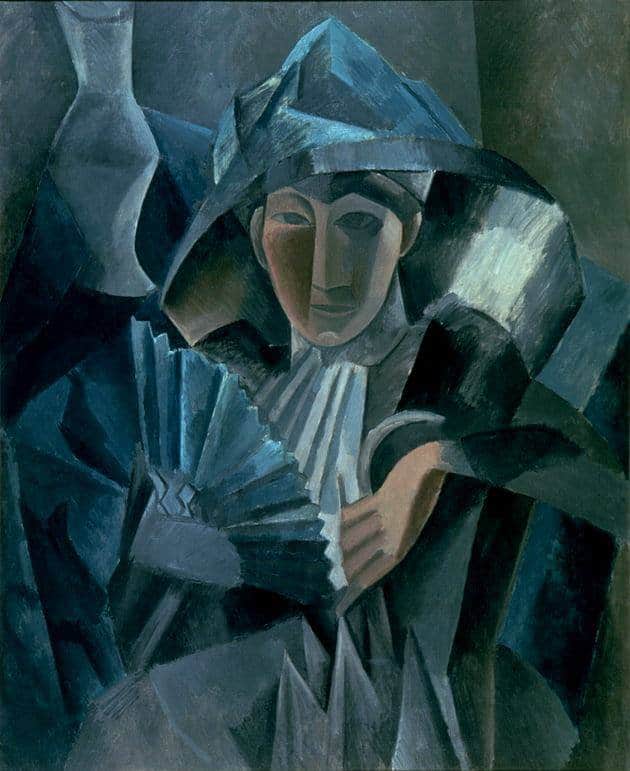 Pablo Picasso: Woman with a Fan (1909) premium reproduction
