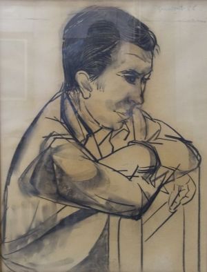 Contemplation in Ink: A Study of Thought wall art