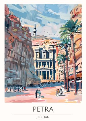 Ancient Wonders: The Treasury of Petra wall art