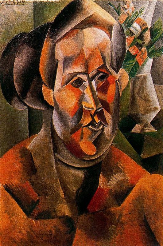 Picasso Bust of Woman with Flowers premium reproduction