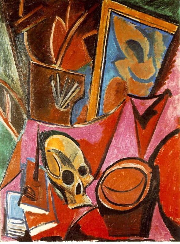 Picasso: Composition With Skull premium reproduction