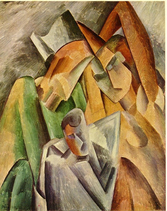 Pablo Picasso's Harlequin Family premium reproduction