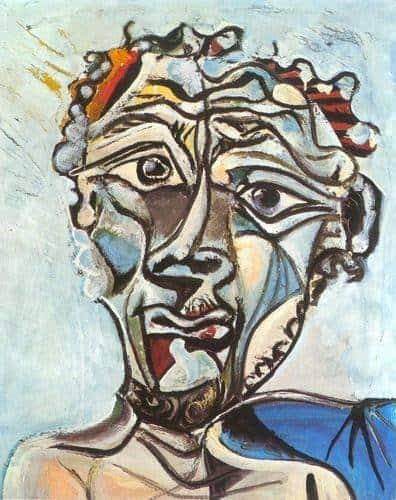 Picasso's Man Head 1971 premium reproduction