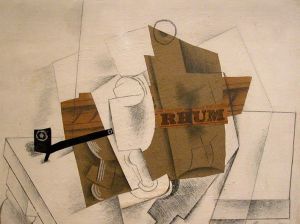 Picasso: Still Life with Pipe and Bottle of Rum, 1914 wall art
