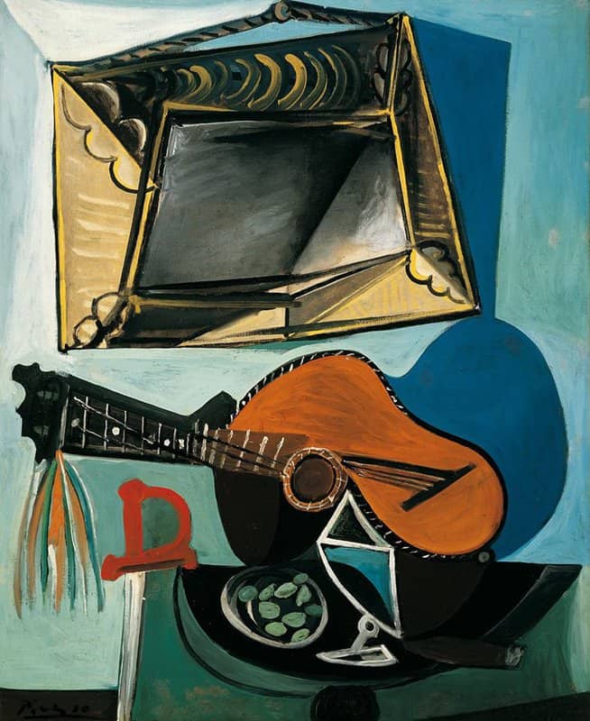 Picasso's Still Life With Guitar (1942) premium reproduction
