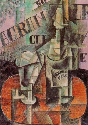 Picasso: Bottle of Pernod in a Cafe wall art