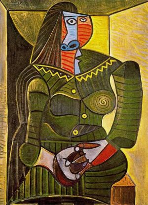 Picasso's Woman in Green - A Modernist Masterpiece wall art