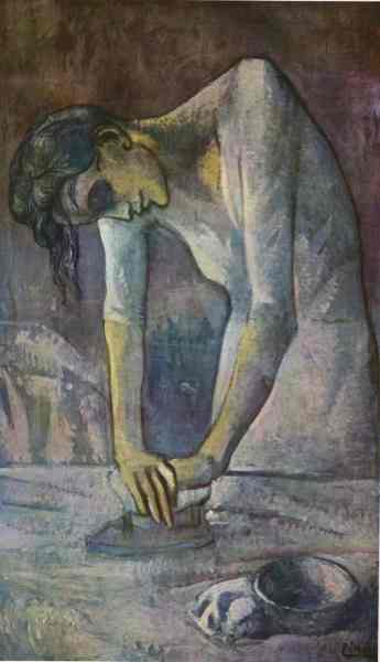Picasso: Woman Ironing premium reproduction
