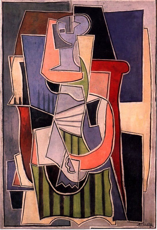 Picasso: Woman Sitting In An Armchair premium reproduction