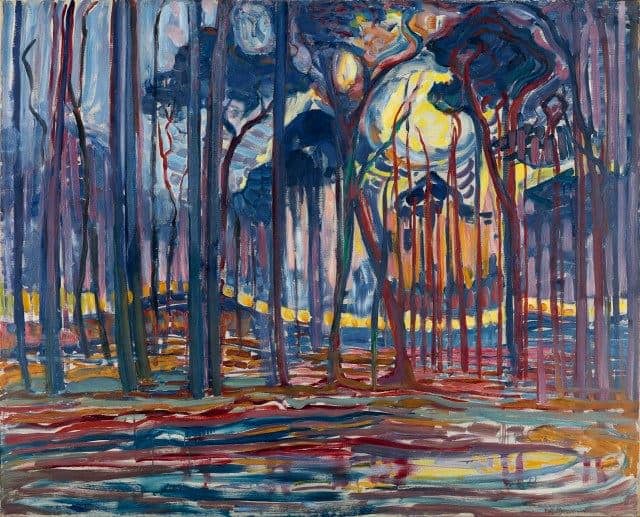 Piet Mondrian: Woods Near Oele, 1908 premium reproduction
