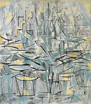 Piet Mondrian: Compositie 1, Arbres (1912-13) wall art