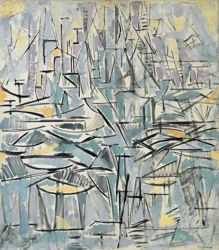 Piet Mondrian: Compositie 1, Arbres (1912-13) premium reproduction
