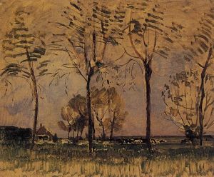 Piet Mondrian: Farm Setting with Four Tall Trees, c. 1907 wall art