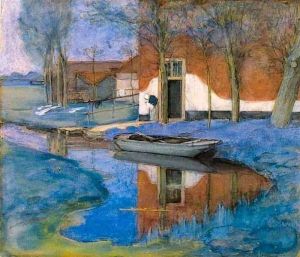 Piet Mondrian: House on a River (1902) wall art