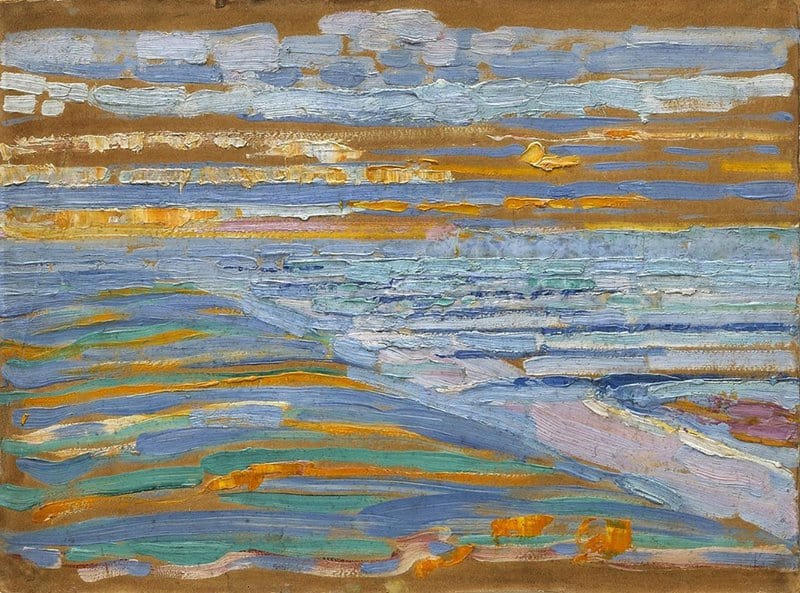 Piet Mondrian: View From The Dunes With Beach And Piers premium reproduction