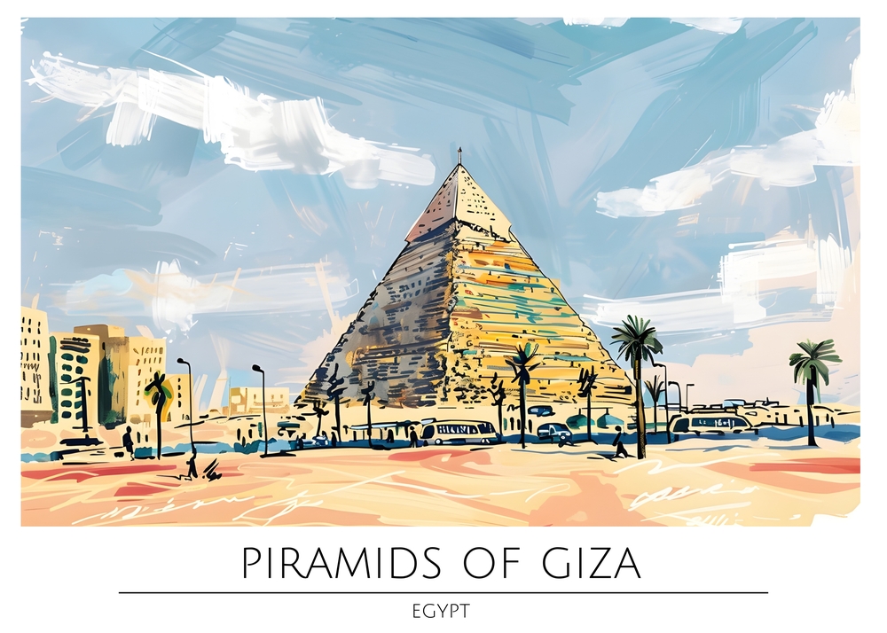 Pyramids of Giza - Egypt premium reproduction