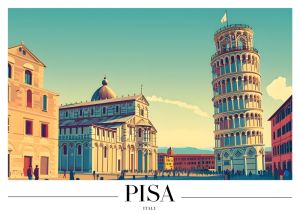 The Leaning Tower of Pisa: Architectural Marvel in Italy wall art