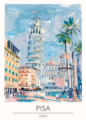 The Vibrant Colors of Pisa: Capturing Italy's Leaning Tower wall art