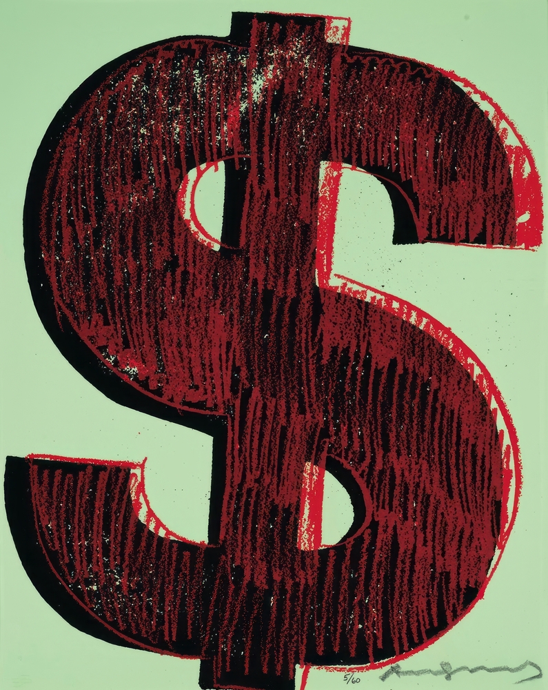 Iconic Dollar Sign by Renowned Artist premium reproduction