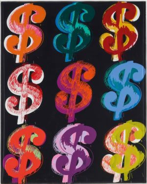 Vibrant Dollar Sign Pop Art Masterpiece wall art