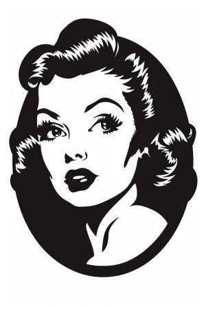Iconic Elegance: Monochrome Pop Art Portrait wall art