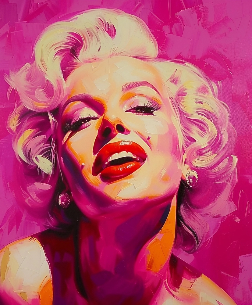Iconic Glamour - Radiant Diva on Canvas premium reproduction