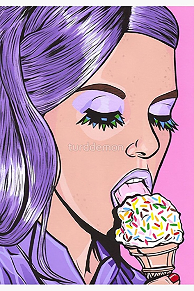Vibrant Pop Art Lick premium reproduction