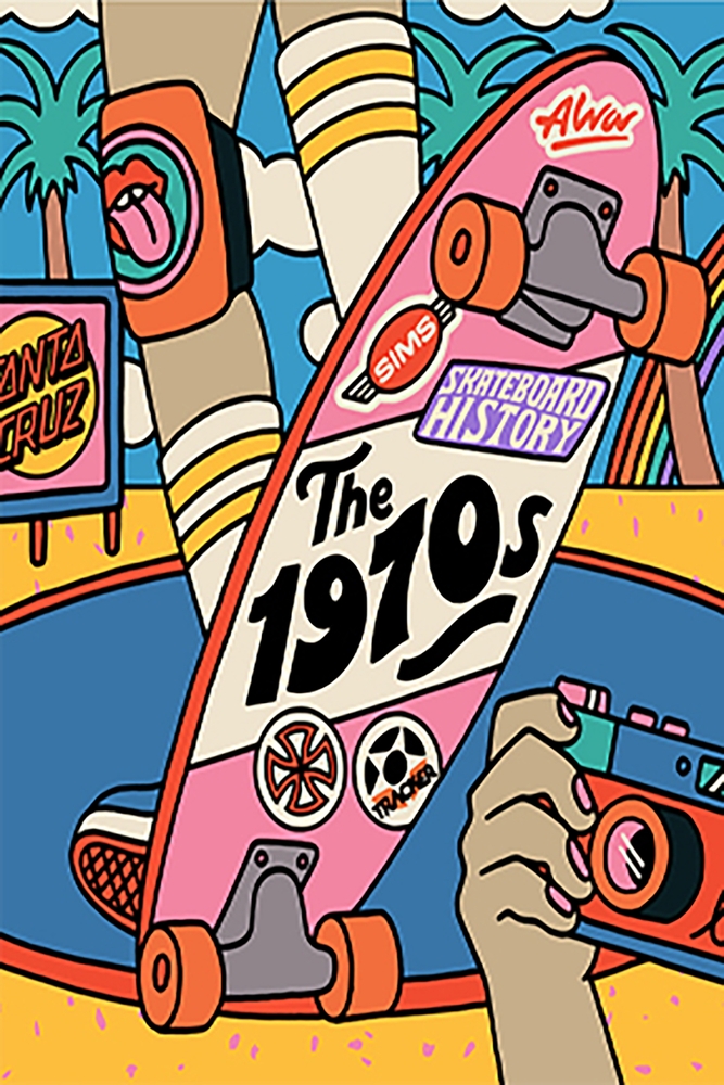 Retro Vibes: The Skateboard Revolution premium reproduction