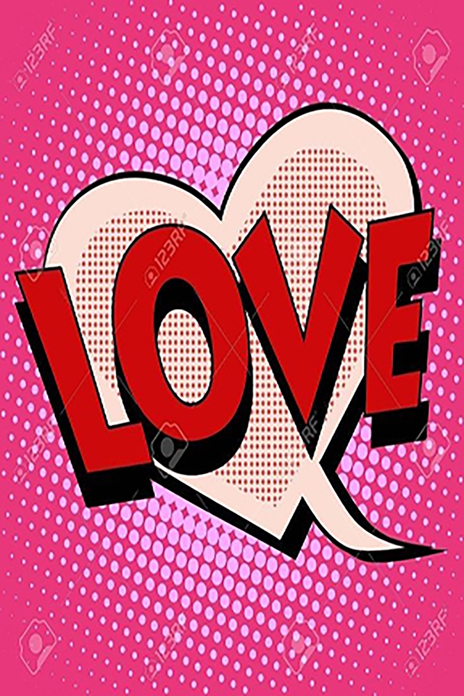 Vibrant Love in Pop Art premium reproduction