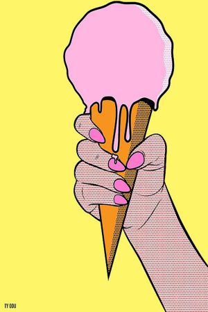Vibrant Pop Art Ice Cream by Ty Odu wall art