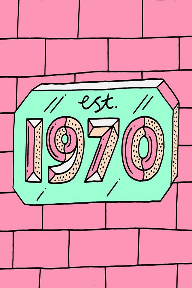 Retro Pop Art 1970 Design premium reproduction