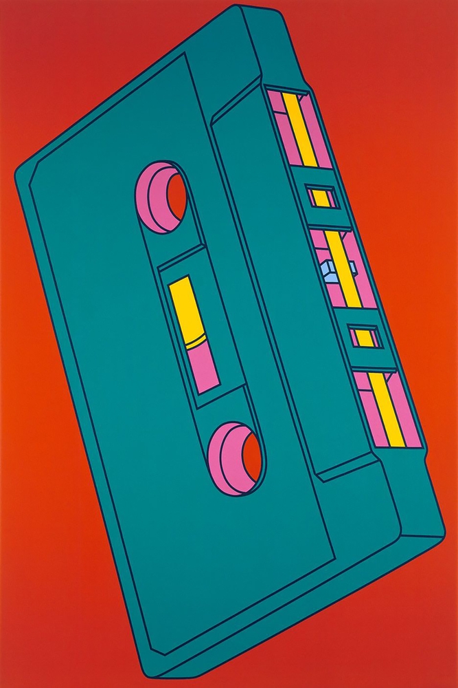 Retro Cassette in Pop Art premium reproduction