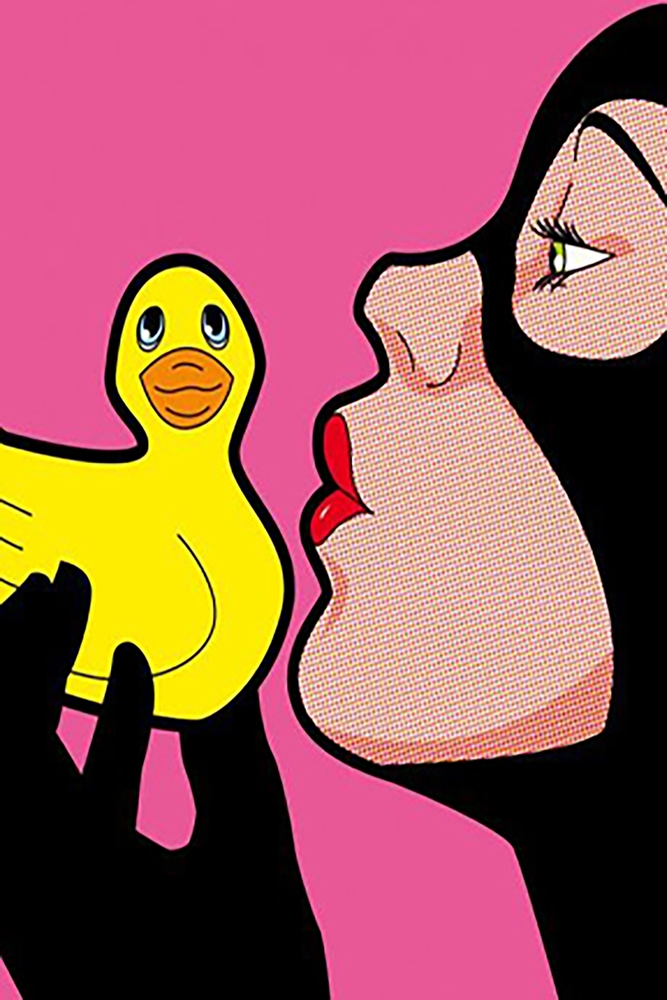 Mysterious Kiss: Pop Art Iconic Imagery premium reproduction