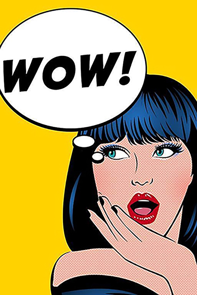 Vibrant Expression: Pop Art Wow premium reproduction