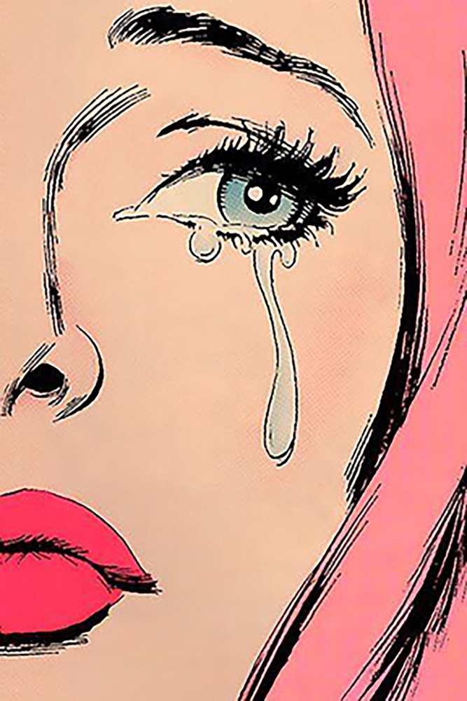 Crying Woman - Pop Art Tribute premium reproduction