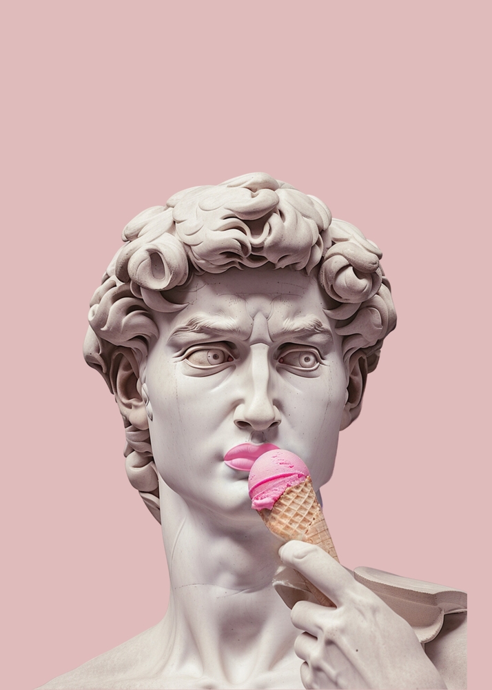 David's Delight: Ice Cream Pop Art Fusion premium reproduction