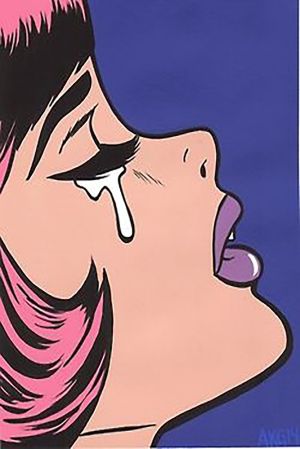 Vibrant Tears: A Pop Art Reflection wall art