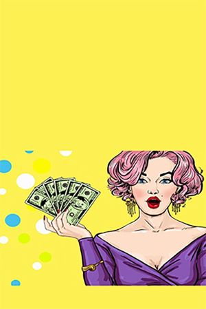 Pop Art Icon with Money: A Colorful Ode wall art