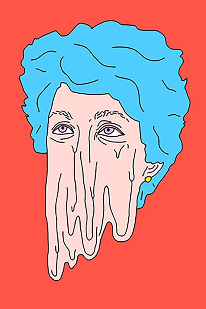 Surreal Melting Portrait of Pop Art premium reproduction