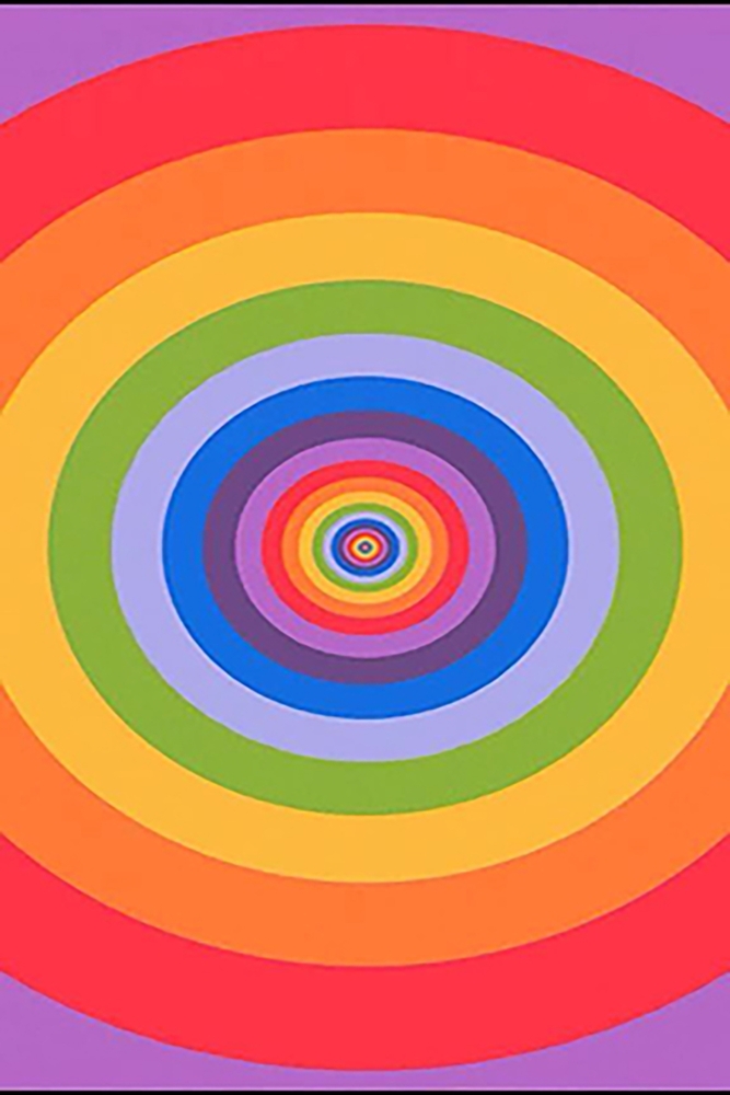 Vibrant Circles: A Study in Color premium reproduction
