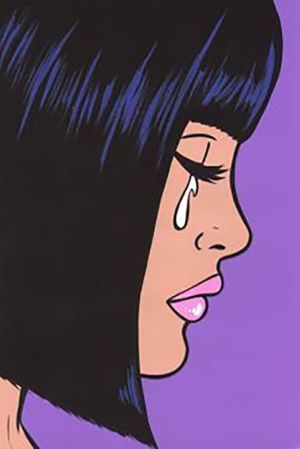 Vibrant Pop Art Portrait: Emotion in Color wall art
