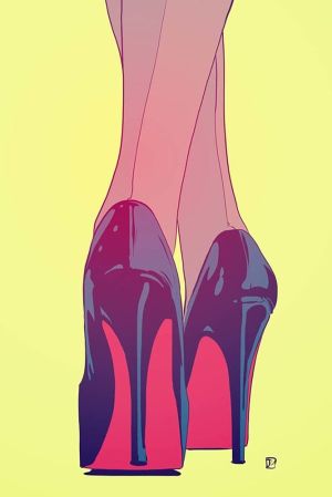 High Heels Pop Art Illustration wall art