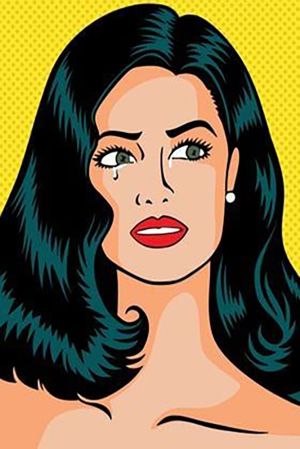 Emotional Portrait in Pop Art Style wall art