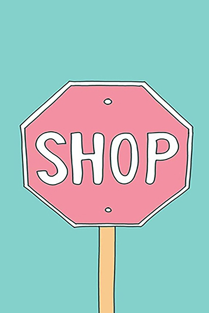 Pop Art Stop Sign: Consumerism Commentary premium reproduction
