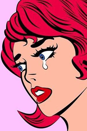 Crying Girl in Pop Art Style wall art