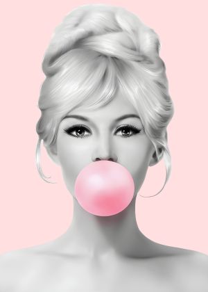 Bubblegum Blonde: Pop Art Elegance wall art