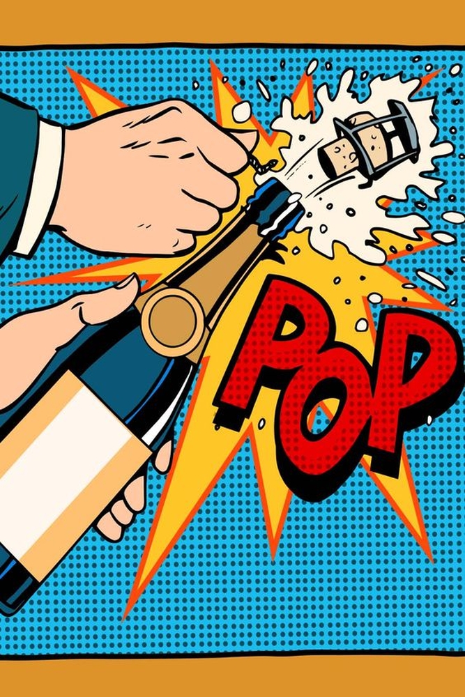 Dynamic Celebration: A Splash of Pop Art premium reproduction